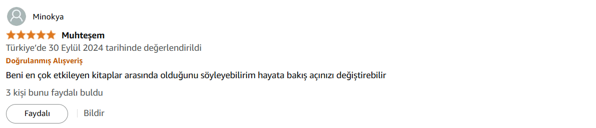 Kullanıcı Yorumu